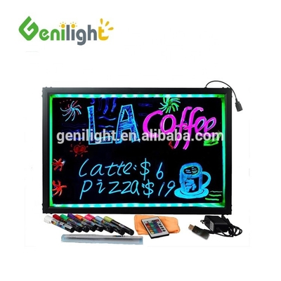 Tabuleiro de mensagem de LED personalizável Iluminado Tabuleiro de neon apagável DIY