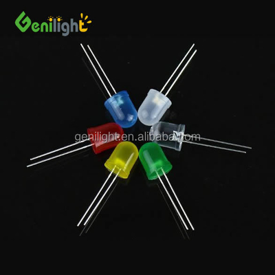 5 mm Diodo Redondo Genilight 8 mm F8 LED Padrão Componentes Eletrônicos Transparentes