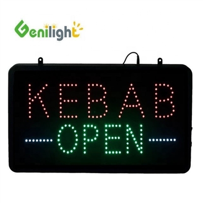 Certificado de potência ABS Open-Mold BURGERS KEBABS LED Sign para tamanho e cor personalizados