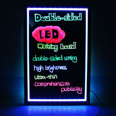 Boa capacidade anti-vento Controle remoto intermitente Iluminado Neon LED apagável Menú de mensagens Tabuleiro de escrita de sinais