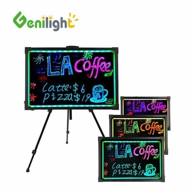 Boa capacidade anti-vento Controle remoto intermitente Iluminado Neon LED apagável Menú de mensagens Tabuleiro de escrita de sinais