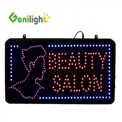 Genilight Indoor LED Salão de beleza sinalização Poupança de energia Função de perseguição e movimentação 56 * 33cm
