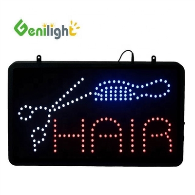 Genilight Indoor LED Salão de beleza sinalização Poupança de energia Função de perseguição e movimentação 56 * 33cm