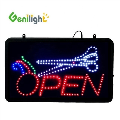 Genilight Indoor LED Salão de beleza sinalização Poupança de energia Função de perseguição e movimentação 56 * 33cm