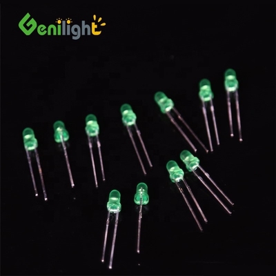 Diodo verde emitente de lâmpada LED de 3 mm para um desempenho estável e consistente