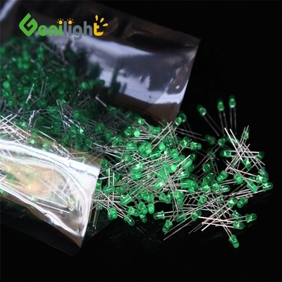 Diodo verde emitente de lâmpada LED de 3 mm para um desempenho estável e consistente