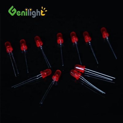 3Mm F3 Diodo LED vermelho DC3V 20MA Lâmpadas de lâmpadas Componentes Corrente Max Nenhuma