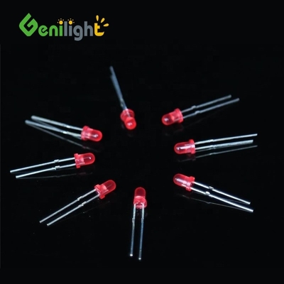 3Mm F3 Diodo LED vermelho DC3V 20MA Lâmpadas de lâmpadas Componentes Corrente Max Nenhuma
