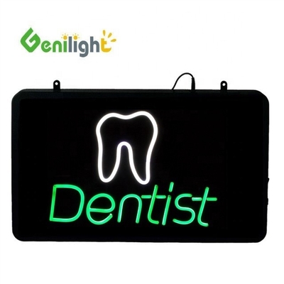 Genilight Indoor 56*33cm LED Open Sign Alto brilho Baixa tensão para publicidade dentista