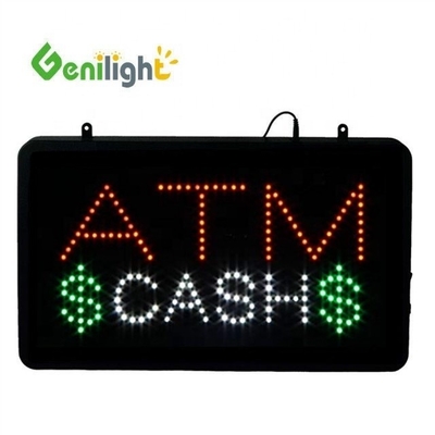 Genilight 22 * 13 polegadas Super brilho LED Cheque carta cobrada Neon sinal aberto para interior