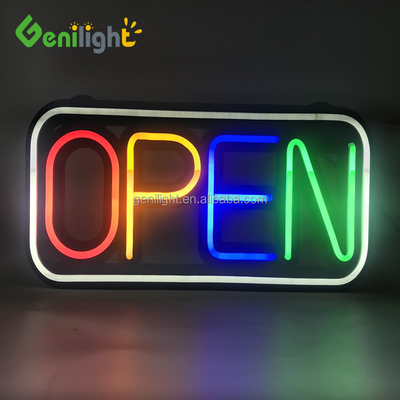 Facil 48 * 25cm LED neon silicone sinal aberto com 10 tipos de função de mudança e 25 C de moda