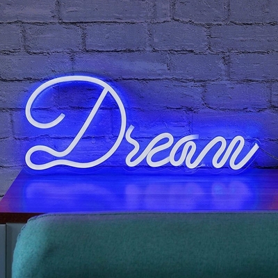 Painel acrílico LED rosa Neon Light USB Powered Dream Neon Sign para quarto ou casamento