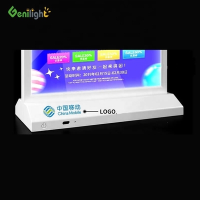 Ángulo de visão alto A4 Desktop Acrílico LED Light Table para Shopping Mall Publicidade