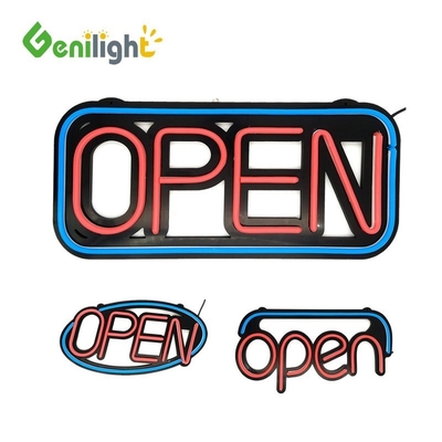 Indoor Genilight 48*25cm Silicone Open Neon Sign LED com Rohs aprovado fonte de alimentação