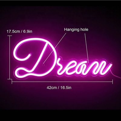 Lâmpadas de luz LED dimmable Art Neon Decorfor Birthday Christmas Wedding Game Room Voltagem 5V Consumo de energia 1