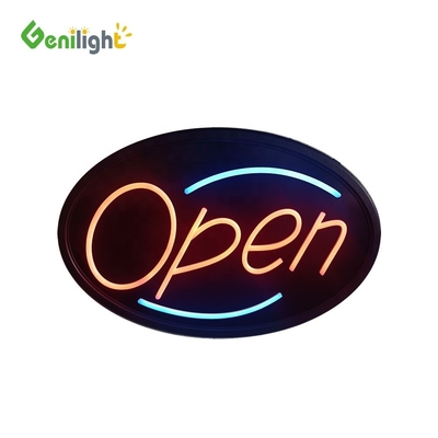 Lâmpada de neon exterior LED personalizada sinal aberto com material ABS e 3 tipos de função de mudança