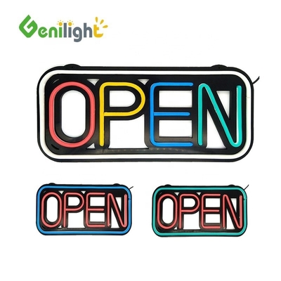 Lâmpada de neon exterior LED personalizada sinal aberto com material ABS e 3 tipos de função de mudança