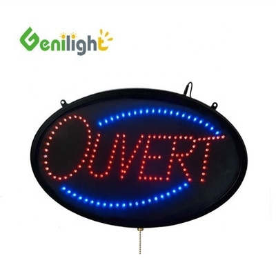 Lâmpada de neon exterior LED personalizada sinal aberto com material ABS e 3 tipos de função de mudança