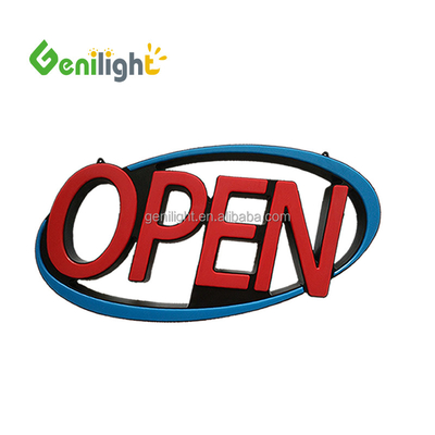 Lâmpada de neon exterior LED personalizada sinal aberto com material ABS e 3 tipos de função de mudança