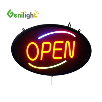 Lâmpada de neon exterior LED personalizada sinal aberto com material ABS e 3 tipos de função de mudança