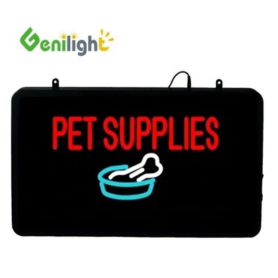 Indicador de neon LED de 22 * 13 polegadas personalizado para PET SUPPLIES Display de negócios da Genilight