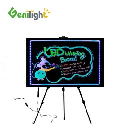 Quadro de alumínio de liga rectangular Acrílico LED flashing quadro publicitário para restaurantes