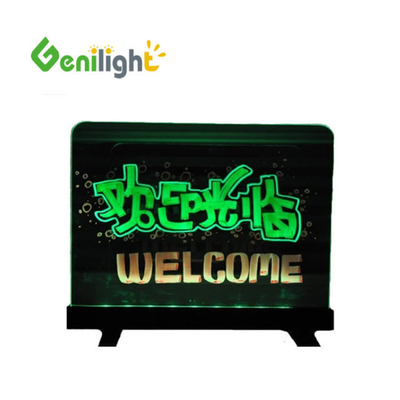Função de retângulo Tabela de escrita LED ultra fina da Genilight com 12 tipos de brilho