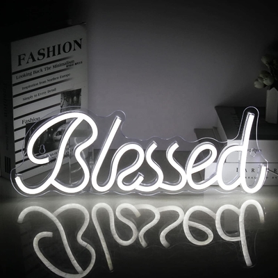 5V sinal de neon abençoado perfeito para decoração do chuveiro do bebê longa vida útil de 50.000 horas