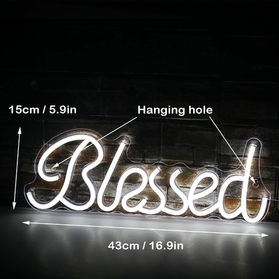 5V sinal de neon abençoado perfeito para decoração do chuveiro do bebê longa vida útil de 50.000 horas