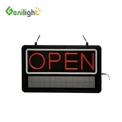 Cartão aberto de neon acrílico LED personalizado, personalizável para atender às suas necessidades