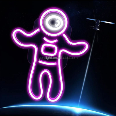 Consumo de energia 1 Astronauta Projector de luz de néon Espaço sinais LED para decoração de parede do quarto