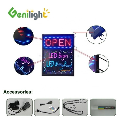 Rectangular LED Open Sign Neon Glow Signs For Shop Window Led Sign Led Writing Board Custom Durable
