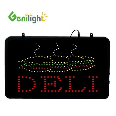 Brilho Genilight Interior 22 * 13 polegadas design DC12V led SANDWICHES sinal de luz de néon aberto