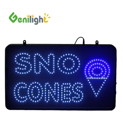 Indicador LED SNO CONES personalizado para decoração de lojas de varejo Dimensão do ecrã 22 * 13 polegadas