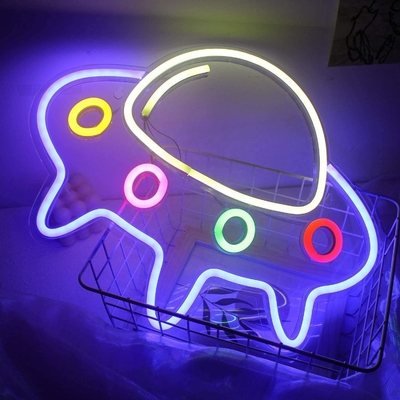 5V Luzes de Neão de Voltagem para Bar Large Blue UFO Spacecraft Wall Art 50000 Horas de Vida