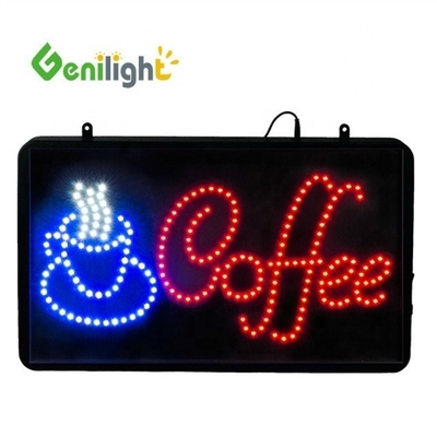 Genilight Indoor 22*13inch LED Cafe Open Sign com economia de energia e função SDK