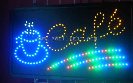 Genilight Indoor 22*13inch LED Cafe Open Sign com economia de energia e função SDK