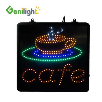 Genilight Indoor 22*13inch LED Cafe Open Sign com economia de energia e função SDK