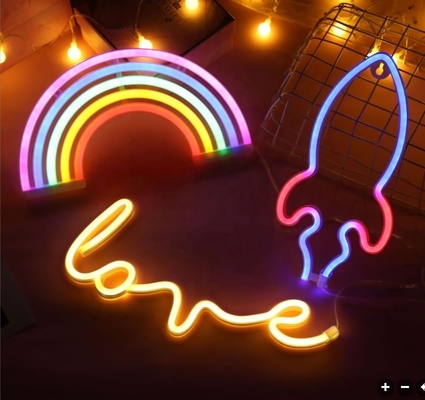 Set de Sala de Festas Sinais de Neon LED Sinais acrílicos com luzes LED RGB personalizados e operados por USB