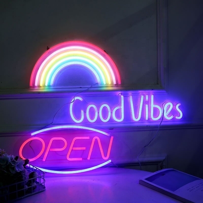 Set de Sala de Festas Sinais de Neon LED Sinais acrílicos com luzes LED RGB personalizados e operados por USB