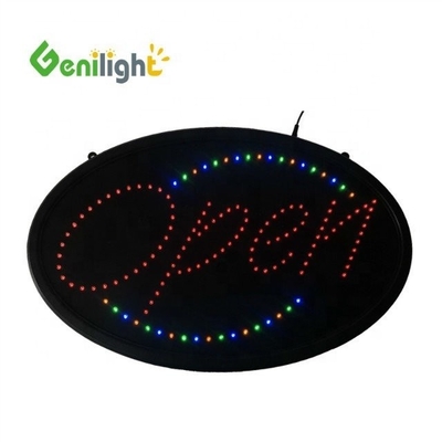 ODM Custom LED Oval OPEN Light Neon Sign com alta resolução