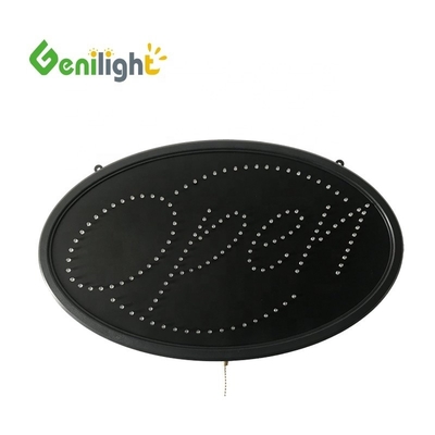 ODM Custom LED Oval OPEN Light Neon Sign com alta resolução