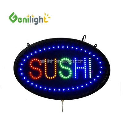 Carta personalizada SUSHI peixe LED sinal de néon para retângulo Certificado de potência CE ROHS e mais