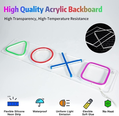 Melhore sua sala de jogos com luzes coloridas de neon LED 42 * 12,5cm USB Powered Wall Decor