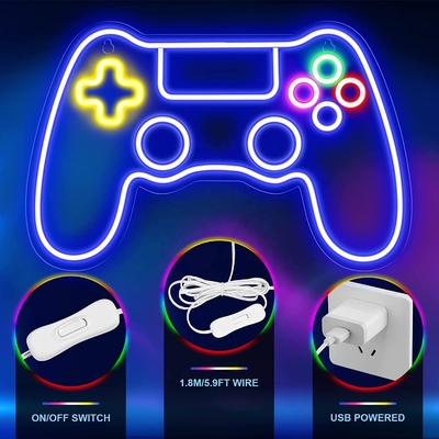 Adicione um pop de cor ao seu quarto de gamers com 41 * 27.5cm Custom Game Controller Neon Sign