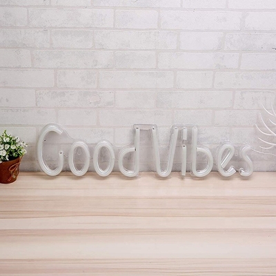 27.5*15cm Custom Blue Good Vibes Neon Sign para Decoração de Parede do Quarto de dormir Iluminação USB