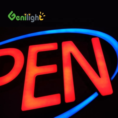 Obtenha o seu negócio visto a qualquer momento Ultra brilhante grande LED neon sinal aberto com controle remoto
