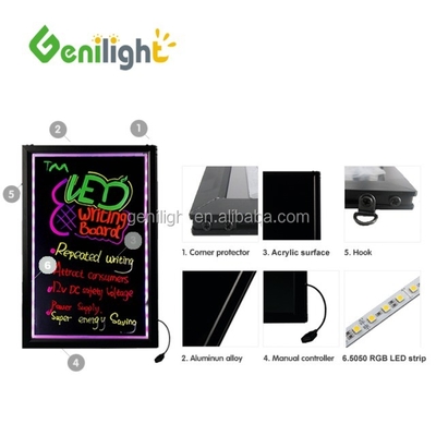 Experimente o futuro da escrita com um quadro de escrita LED apagável iluminado