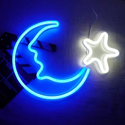 Luz de néon de estrela de lua LED para decoração de festival Duração de vida 50000 horas Consumo de energia 1
