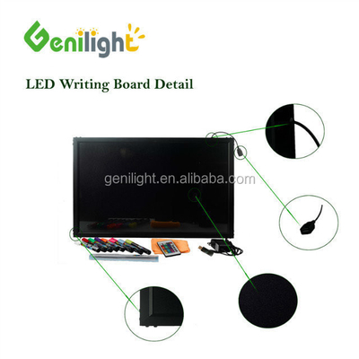 Painel de tabuleiro de escrita LED transparente interior Mini RGB Tamanho 20 * 30cm para exibição na loja